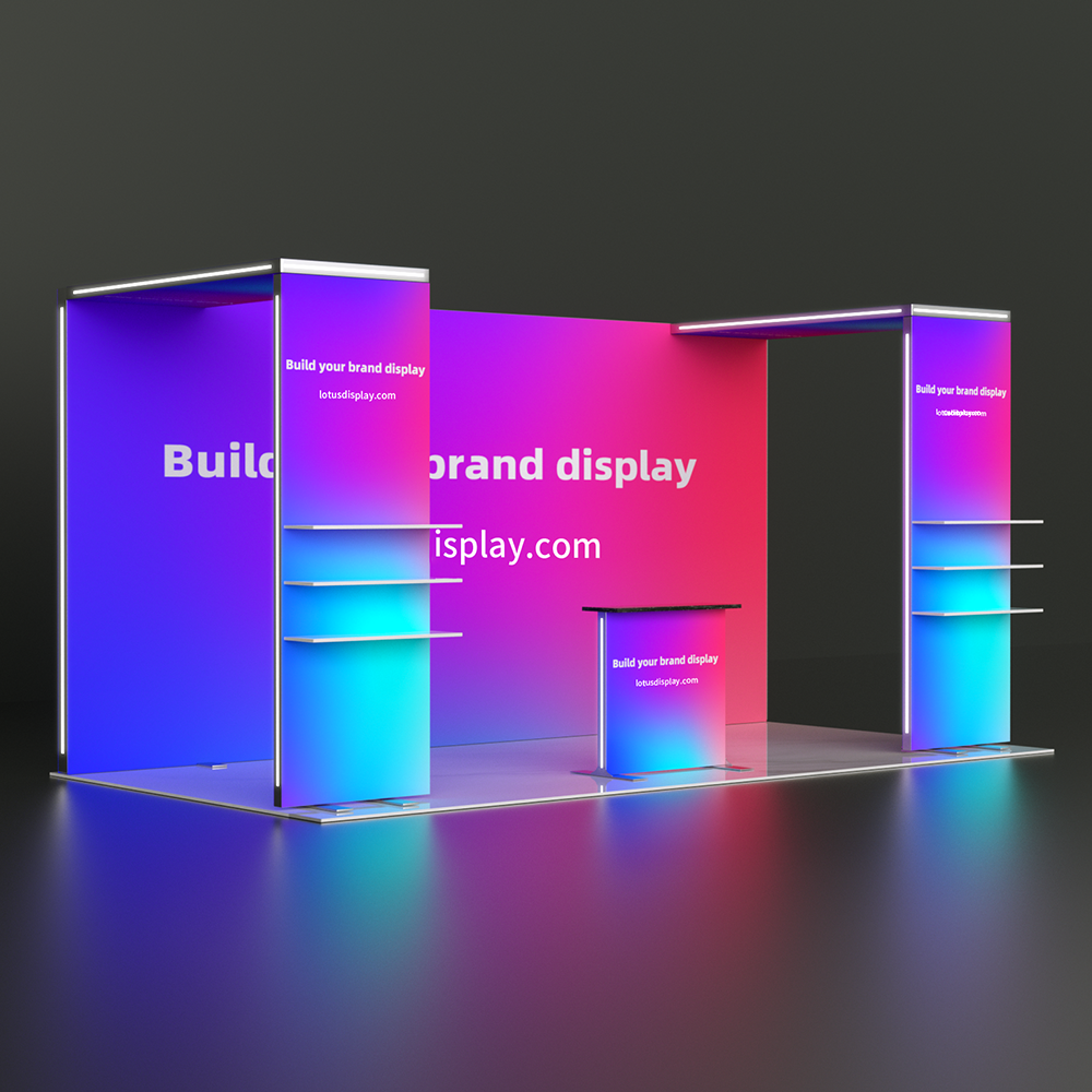 lotus display Trade Show Booth 10'x20'